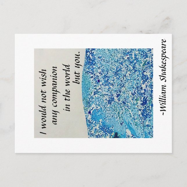 Postal Cita de amistad de Shakespeare (Anverso)