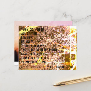 Postal Cita de amistad personalizable - La telaraña de Ch