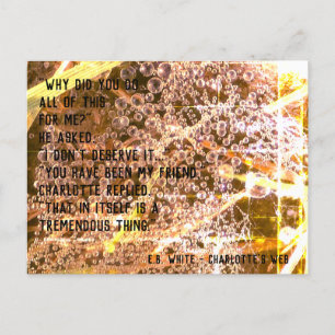 Postal Cita de amistad personalizable - La telaraña de Ch