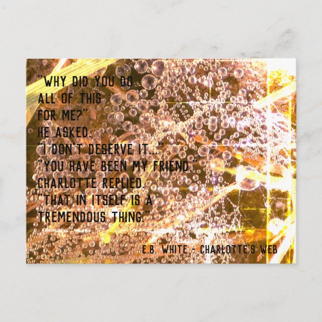 Postal Cita de amistad personalizable - La telaraña de Ch (Anverso)