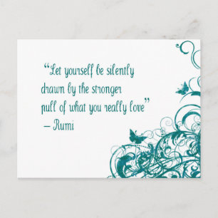 Postal cita de amor de Rumi