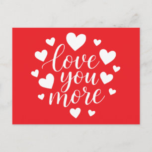 Postal Cita de amor moderno   Corazones blancos