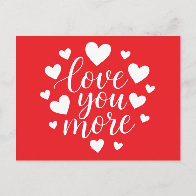 Postal Cita de amor moderno | Corazones blancos (Anverso)