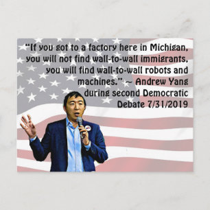 Postal Cita de Andrew Yang del segundo debate democrático