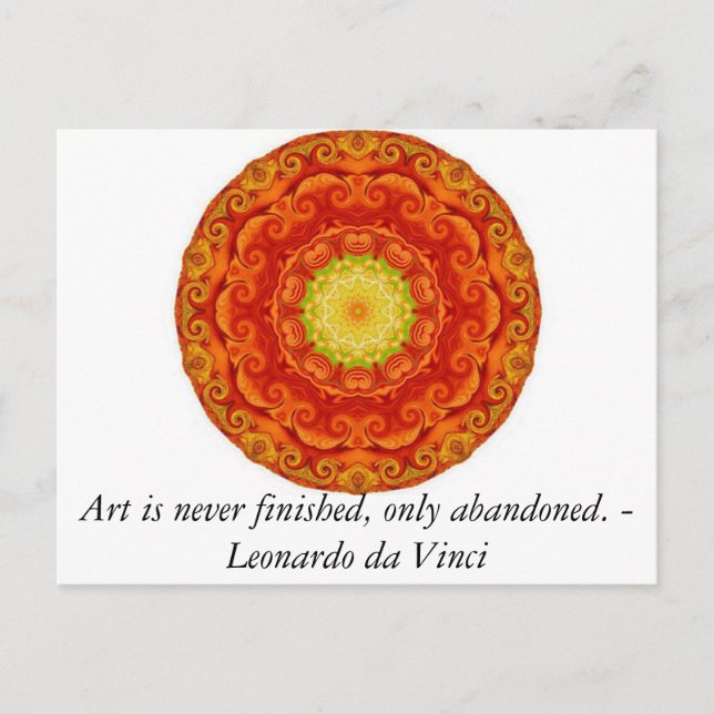 Postal Cita de arte Leonardo da Vinci (Anverso)