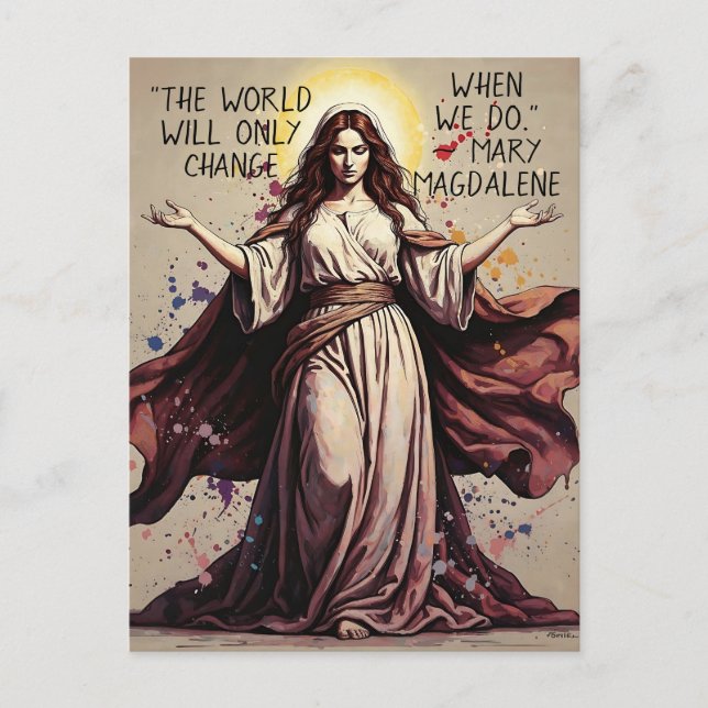 Postal Cita de Arte Vintage Mary Magdalene (Anverso)