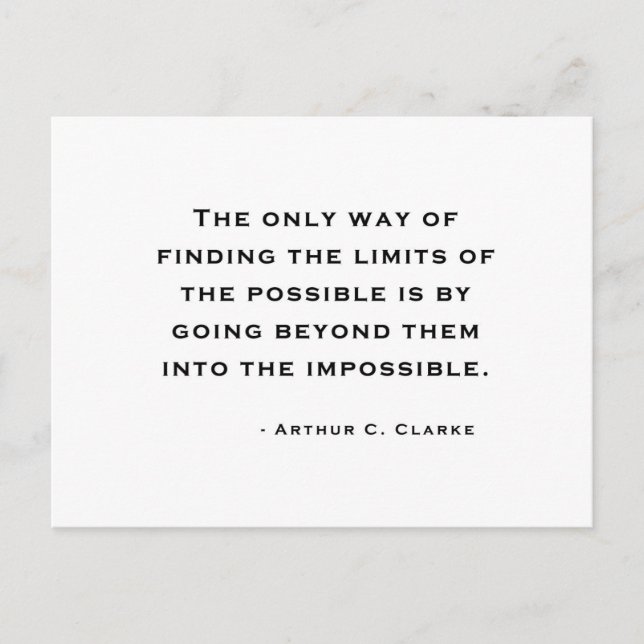 Postal Cita de Arthur C Clarke (Anverso)