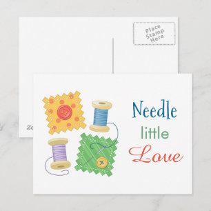 Postal Cita de avispamiento de coser de artesanía