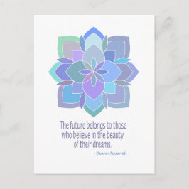 Postal Cita de belleza de Mandala Roosevelt