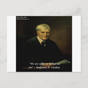 Postal Cita de Benjamin Cardozo "Quiénes somos"