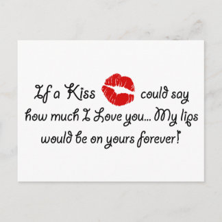 Postal Cita de Beso de amor romántico besar romance