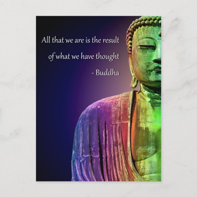 Postal Cita de Buda Zen Espiritual Inspirador (Anverso)