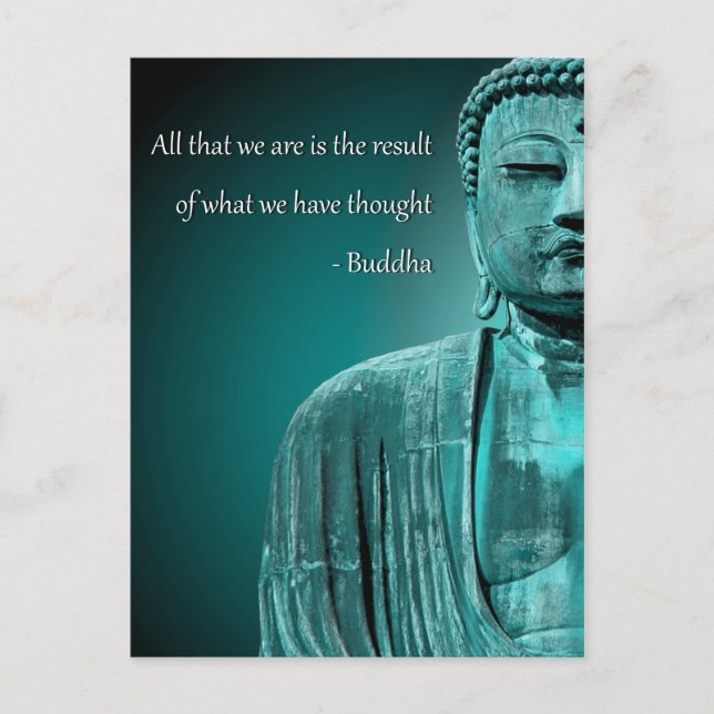 Postal Cita de Buda Zen Espiritual Inspirador (Anverso)