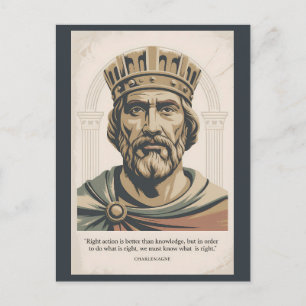 Postal Cita de Carlomagno Ilustración de los Francos Vint