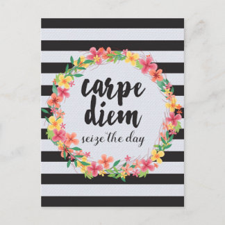 Postal Cita de Carpe Diem / Aprovecha el Día