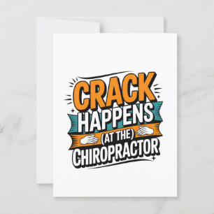 Postal Cita de Chiropractica divertida Humor de choque de