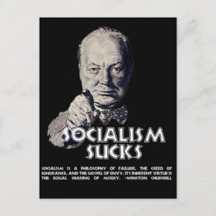 Postal Cita de Churchill: ¡El socialismo apesta!