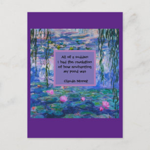 Postal Cita de Claude Monet Water Lily