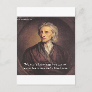 Postal Cita de conocimiento/experiencia de John Locke