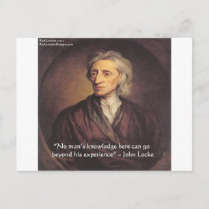 Postal Cita de conocimiento/experiencia de John Locke