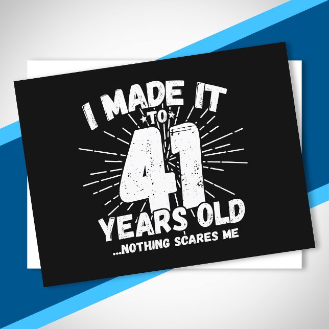 Postal Cita de cumpleaños 41 divertida Sarcástica de 41 a (Subido por el creador)