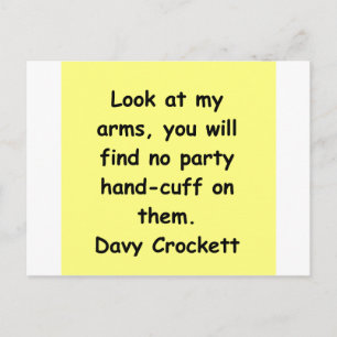 Postal cita de davy crockett