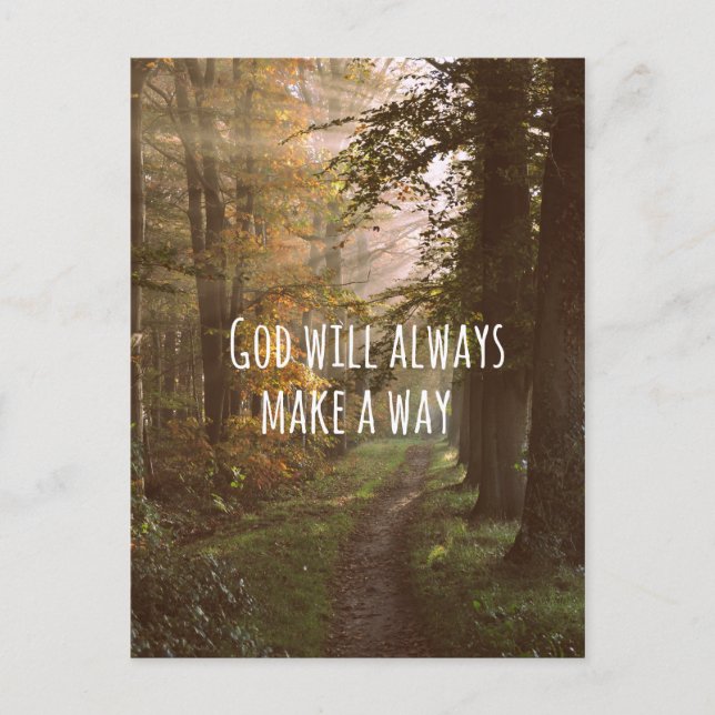 Postal Cita de Dios inspiradora (Anverso)