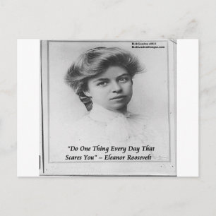 Postal Cita de Eleanor Roosevelt "Haz algo aterrador"