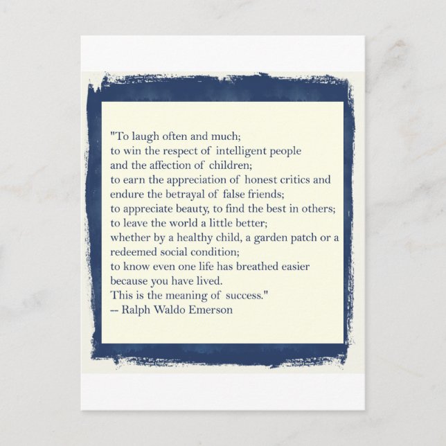 Postal Cita de Emerson (Anverso)