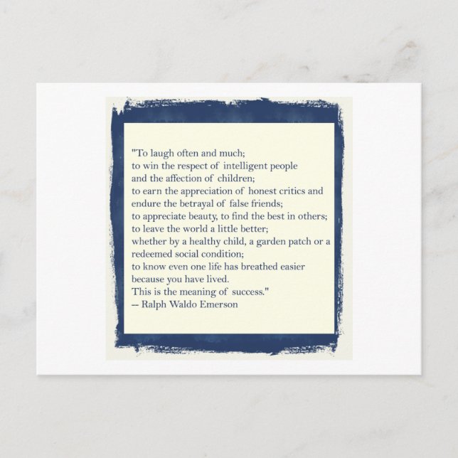 Postal Cita de Emerson (Anverso)