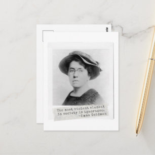 Postal Cita de Emma Goldman - Ignorancia - Activismo feme
