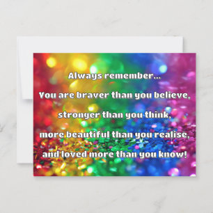 Postal Cita de Empath Bravery Positive Animation