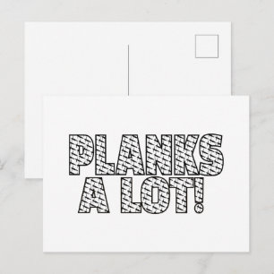 Postal Cita de entrenamiento de fitness básico Planks A L