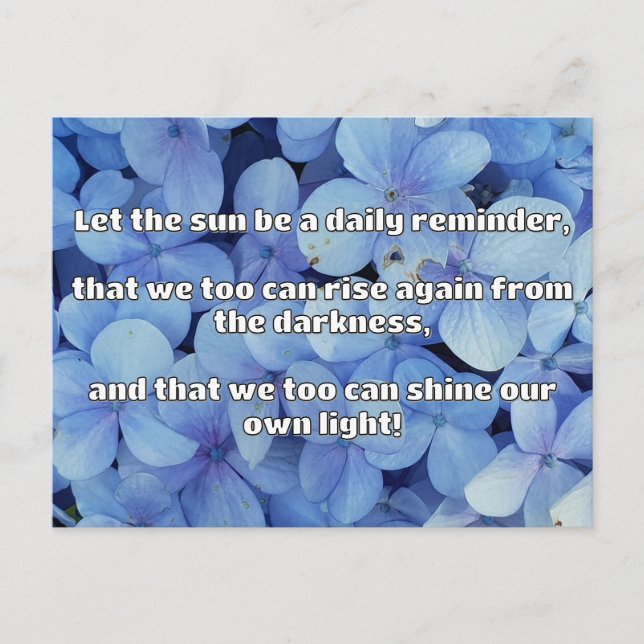 Postal Cita de estímulo positiva de Empath Shine (Anverso)