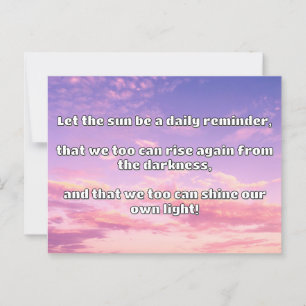 Postal Cita de estímulo positiva de Empath Shine