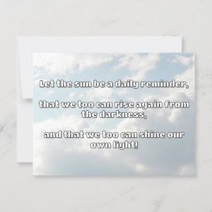 Postal Cita de estímulo positiva de Empath Shine