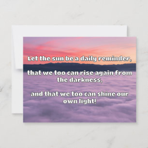 Postal Cita de estímulo positiva de Empath Shine