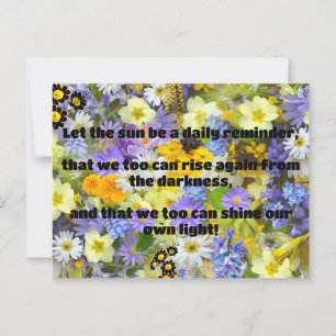 Postal Cita de estímulo positiva de Empath Shine