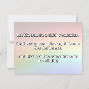 Postal Cita de estímulo positiva de Empath Shine