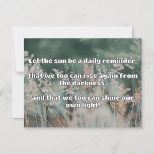 Postal Cita de estímulo positiva de Empath Shine