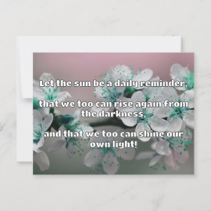 Postal Cita de estímulo positiva de Empath Shine