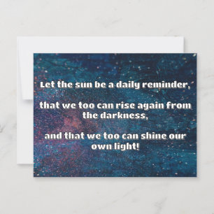 Postal Cita de estímulo positiva de Empath Shine