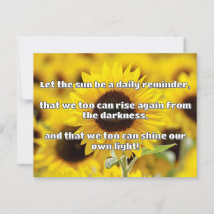 Postal Cita de estímulo positiva de Empath Shine