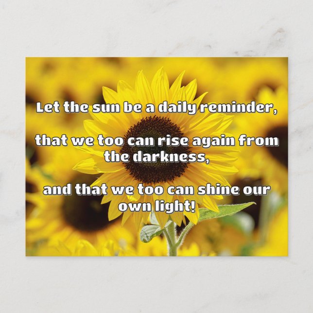 Postal Cita de estímulo positiva de Empath Shine (Anverso)