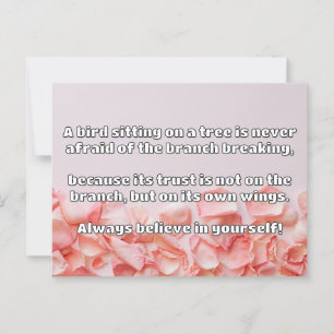 Postal Cita de estímulo positivo de Empath Belig