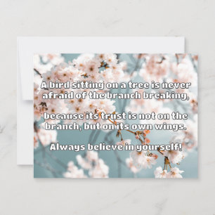 Postal Cita de estímulo positivo de Empath Belig