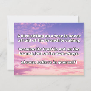 Postal Cita de estímulo positivo de Empath Belig