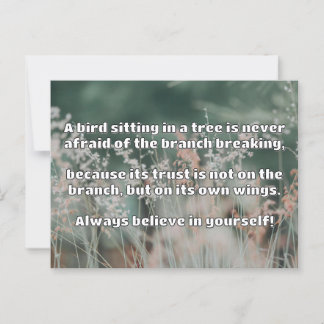 Postal Cita de estímulo positivo de Empath Belig