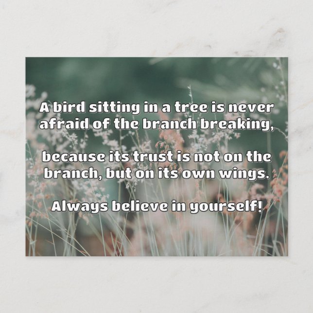 Postal Cita de estímulo positivo de Empath Belig (Anverso)