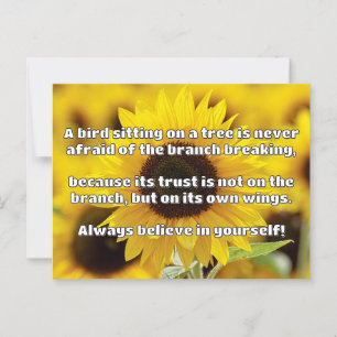 Postal Cita de estímulo positivo de Empath Belig
